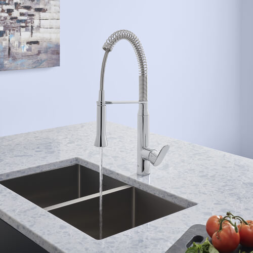 Main product image of K7 Medium Single-Handle Semi-Pro Dual Spray Kitchen Faucet (SuperSteel Infinity)
