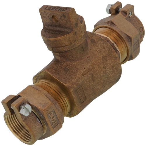 Main product image of 1" Pack Joint (CTS) x Pack Joint (CTS) Curb Stop - T-5300NL (No Lead Bronze)