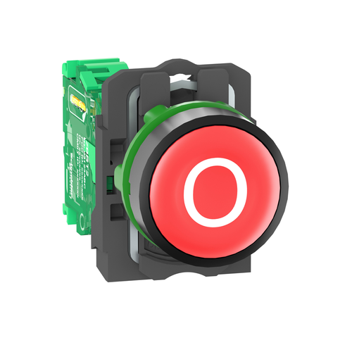 Main product image of Harmony XB5R Wireless Push Button, Marked O, Spring Return, w/o Battery, Plastic, Red