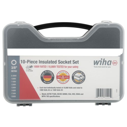 Main product image of 10-Piece, 3/8" Drive, Insulated Socket & T-Handle Set - Metric