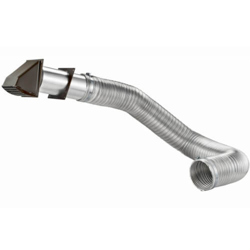 316BUL Lambro Industries 316BUL 4" x 8 Ft. Flexible Aluminum Transition Duct Preferred Hood