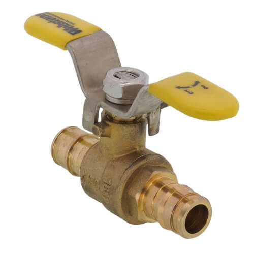Main product image of 1/2" Expansion PEX Full Port Forged Brass Ball Valve w/ Wing T-Handle (Lead Free)