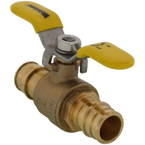 Main product image of 3/4" Expansion PEX Full Port Forged Brass Ball Valve w/ Wing T-Handle (Lead Free)