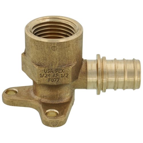 Main product image of 1/2" EVERLOC+ x 1/2" NPT Brass Female Drop Ear Elbow (Lead Free)