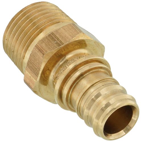 Main product image of 1/2" EVERLOC+ x 1/2" NPT Brass Male Adapter (Lead Free)