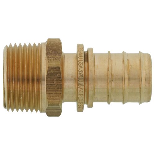 Main product image of 3/4" EVERLOC+ x 3/4" NPT Brass Male Adapter (Lead Free)