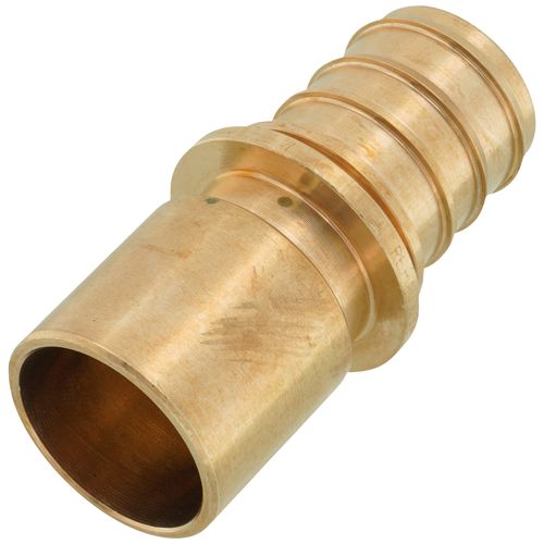 Main product image of 1" EVERLOC+ x 1" Male Sweat Copper Pipe Brass Adapter (Lead Free)