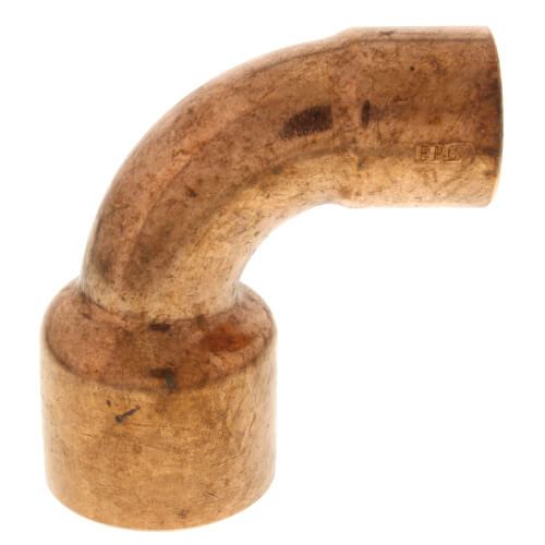 Main product image of 1-1/2" x 1" Copper 90° Long Turn Elbow