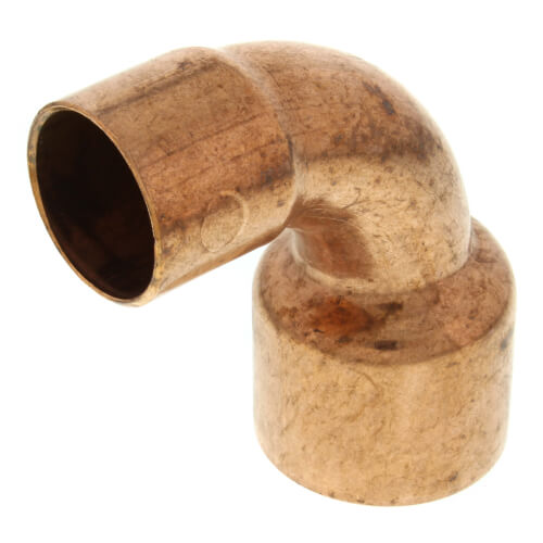 Main product image of 1-1/2" x 1" Copper 90° Long Turn Elbow