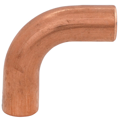 Main product image of 3/8" Copper 90-Degree Long Turn Elbow (FTG x FTG)