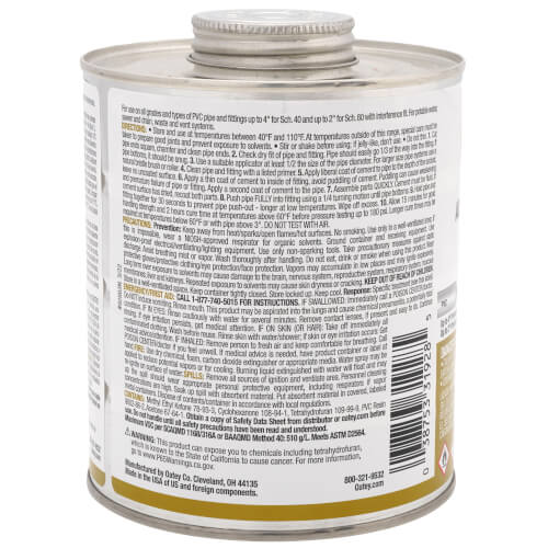 Main product image of 32 oz. Regular Clear Advanced PVC Cement (Clear)