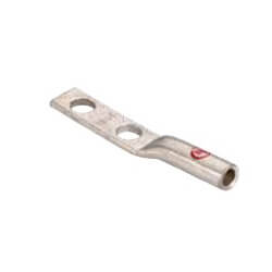 Main product image of Two Hole Long Barrel Copper Lug, Wire Size 2/0 AWG, 1/2" Bolt (Black)