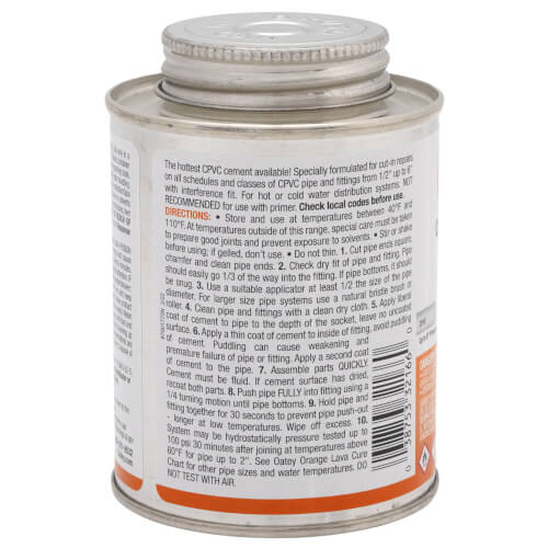 Main product image of 8 Oz. CPVC Heavy Duty Orange Lava Cement