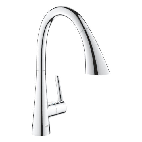 Main product image of Zedra Single-Handle Pull-Down Kitchen Faucet Triple Spray 1.75 GPM (StarLight Chrome)