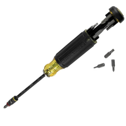 14-in-1 Adjustable-Length Impact Screwdriver with Flip Socket