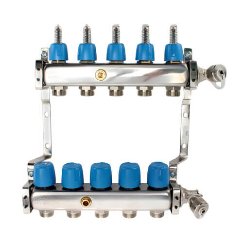 3230500 Mr. PEX 3230500 5 Loop 11/4" Stainless Steel Manifold