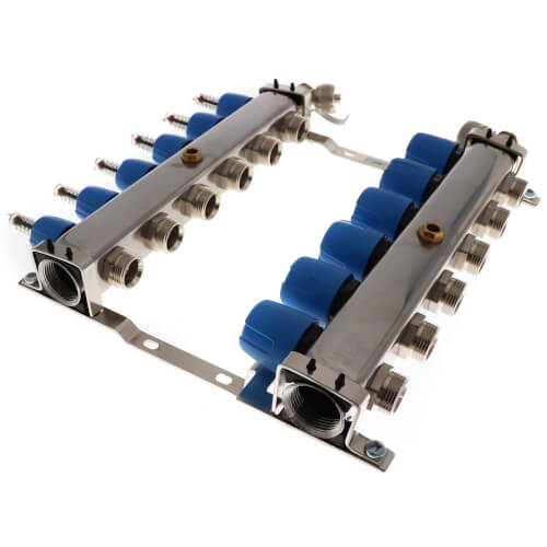 Main product image of 6 Loop 1-1/4" Stainless Steel Manifold (Fully Assembled)