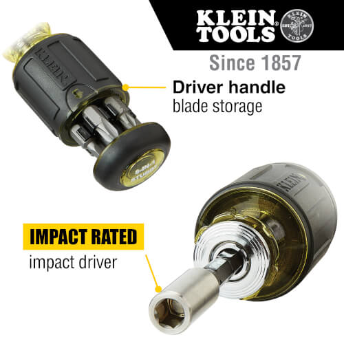 Main product image of 8-in-1 Multi-Bit Adjustable Length Stubby Screwdriver