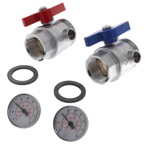 Main product image of 2 Loop 1-1/4" Stainless Steel Manifold w/ Flowmeter & Ball Valve (Fully Assembled)