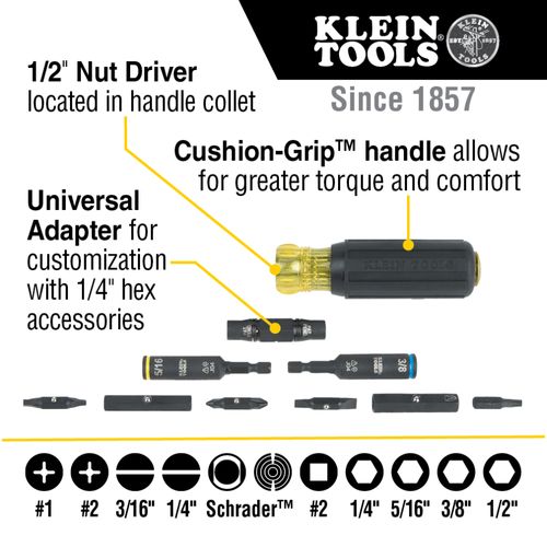 Main product image of KNECT 11-in-1 Impact Rated HVAC Screwdriver/Nut Driver