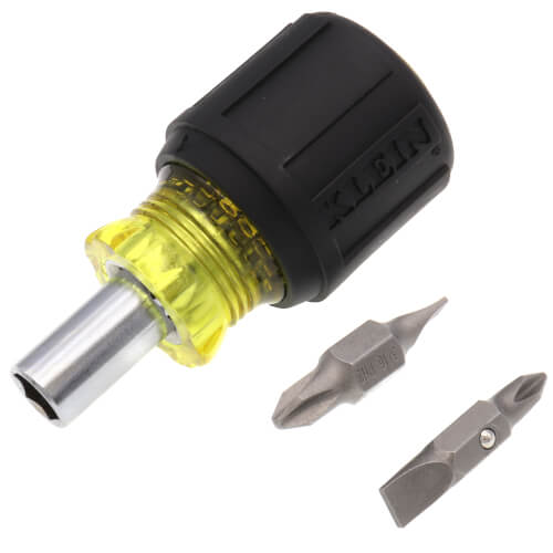 32561 - Klein Tools 32561 - 6-in-1 Stubby Multi-Bit Screwdriver/Nut Driver