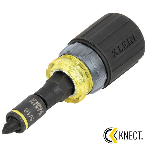 Main product image of KNECT 7-in-1 Ratcheting Impact-Rated Stubby Screwdriver/Nut Driver