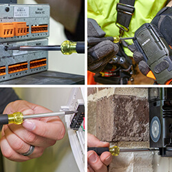 4-in-1 Electronics Screwdriver with Rotating Cap, Phillips, Slotted Bits