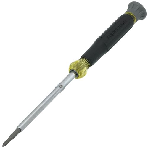 4-in-1 Electronics Screwdriver with Rotating Cap, Phillips, Slotted Bits