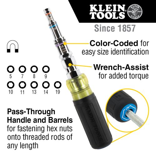 Main product image of 11-in-1 Pass-Through Magnetic Multi-Nut Driver - Metric