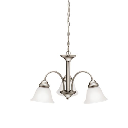 Main product image of Wynberg 13" 3 Light Chandelier w/ Satin Etched Glass (Brushed Nickel)