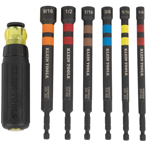 Main product image of Hollow Magnetic Color-Coded Ratcheting Power Nut Driver, 7 Piece
