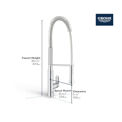 Main product image of K7 Single Handle Semi-Pro Dual Spray Kitchen Faucet (Super Steel), 32951DC0