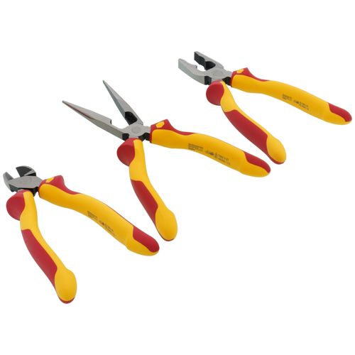 Main product image of 3-Piece Insulated Industrial Pliers-Cutters Set