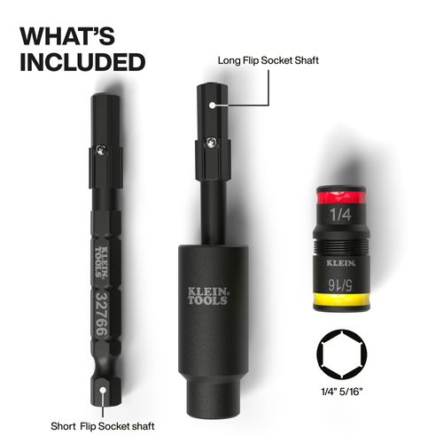 Main product image of 3-Piece Impact Flip Socket Set w/ Swivel Adapter - SAE