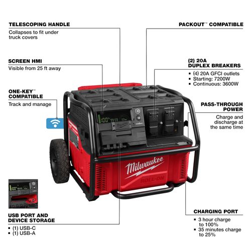 Main product image of Roll-on 7200w/3600w 2.5kwh Power Supply