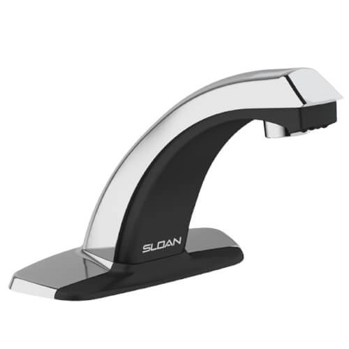 Main product image of Optima EBF-85-4-BDT Battery Powered Deck-Mounted Bathroom Multi-Laminar Spray w/ 4" Trim Plate (Chrome), 3315088BT