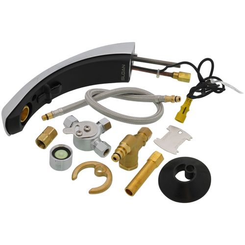 Main product image of Optima EBF-85-4-BDM Battery Powered Deck-Mounted Bathroom Multi-Laminar Spray w/ 4" Trim Plate (Chrome), 3315130BT