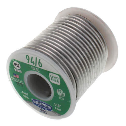 331860 Harris 331860 94/6 Lead Free Wire Solder 1 lb. Spool (94