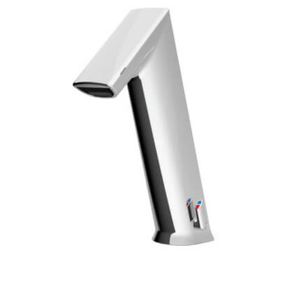 Main product image of BASYS EFX-150 Battery-Powered Deck-Mounted Bathroom Faucet w/ Side Mixer, 0.5 GPM (Polished Chrome), 3324025