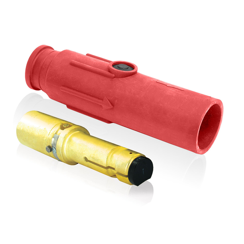 Main product image of 23 Series Plug, Male, 690A Max, 600V Crimp Tube Termination, 500-750 MCM Cable Range (Red)