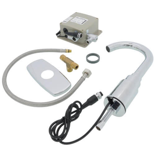 Main product image of SF2250 2.2 GPM 4" Battery Operated Deck-Mounted Gooseneck Body Faucet  (Polished Chrome), 3362104