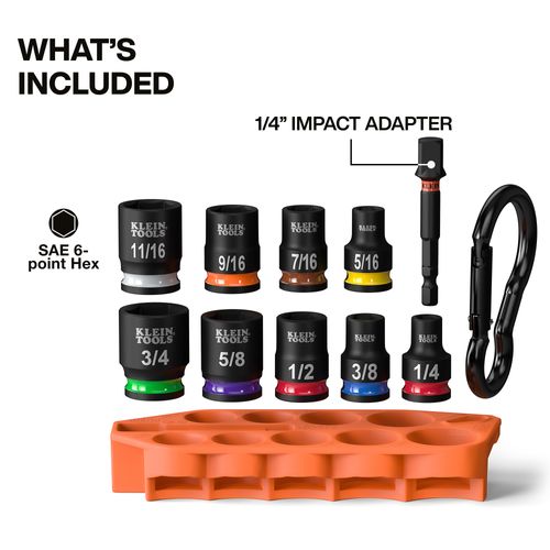 Main product image of Grab-and-Go Impact Socket Set, SAE, 10-Piece