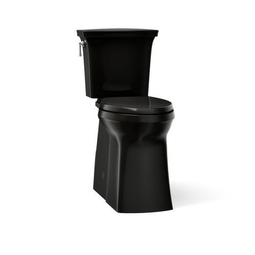 Main product image of Corbelle Tall Continuousclean Two-Piece Elongated Toilet w/ Skirted Trapway, 1.28 Gpf (Black), K-33814-7