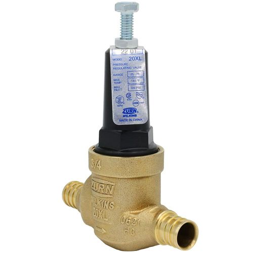 Main product image of 3/4" 20XL Pressure Reducing Valve w/ Integral Male Crimp PEX Barb Connections (LF)