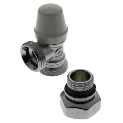 Main product image of Angled Isolation & Balancing Valve for Towel Warmer Style Radiators