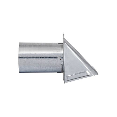 Main product image of 4" Galvanized Wall Exhaust Hood Vent w/ Damper & Screen, 6" Pipe (26-Gauge)