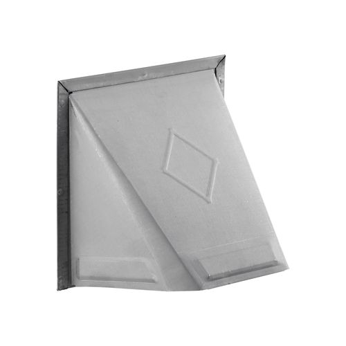 Main product image of 4" Paint-Grade Steel Wall Exhaust Hood Vent w/ Damper & 1/4" Wire Mesh Screen, Flush Mount (26-Gauge)