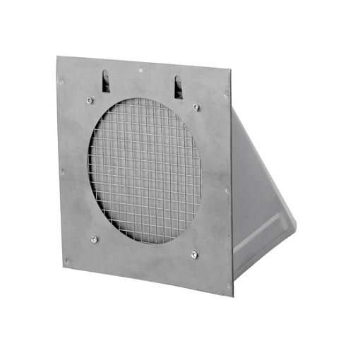 Main product image of 4" Paint-Grade Steel Wall Exhaust Hood Vent w/ Damper & 1/4" Wire Mesh Screen, Flush Mount (26-Gauge)