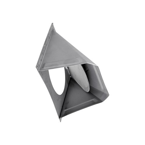 Main product image of 4" Paint-Grade Steel Wall Exhaust Hood Vent w/ Damper, Flush Mount (26-Gauge)