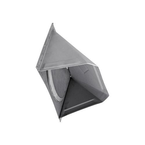 Main product image of 4" Paint-Grade Steel Wall Exhaust Hood Vent w/ Damper, Flush Mount (26-Gauge)